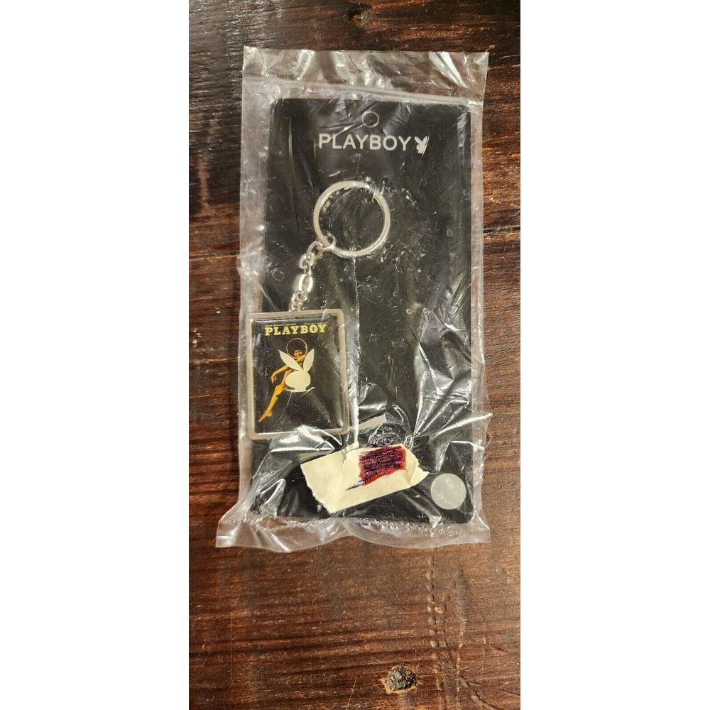 Early 2000 Playboy Vintage Cover Black Bunny Keychain ~ New~ RARE Employee Gift - Picture 4 of 5